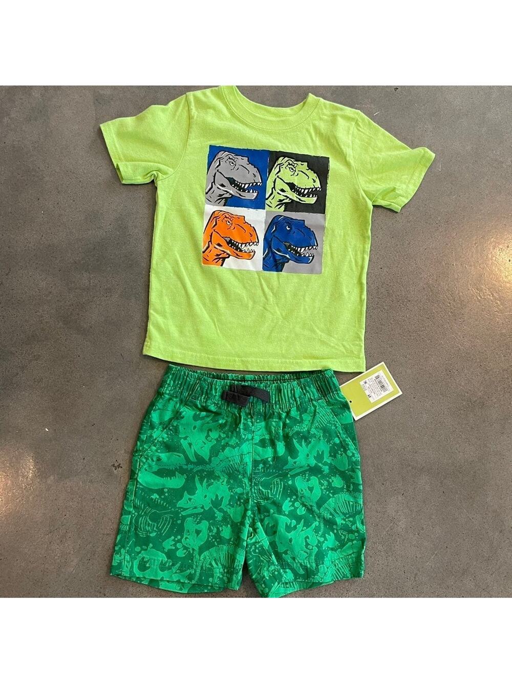 Circo Garanimals green dinosaur tee swim trunks new toddler boys size 2T bundle
